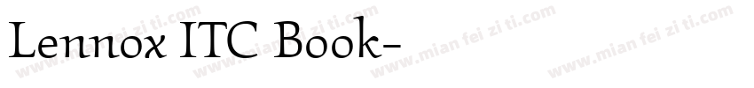 Lennox ITC Book字体转换